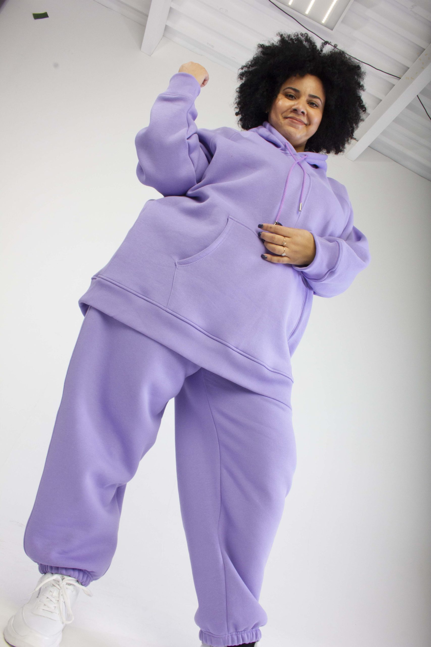Фиолетовый трикотажный костюм с начесом KLAUDI